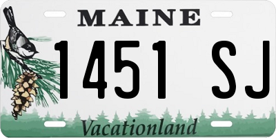 ME license plate 1451SJ