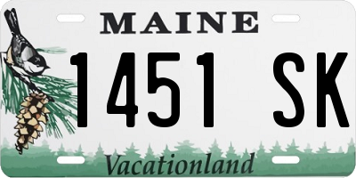 ME license plate 1451SK