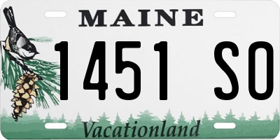 ME license plate 1451SO