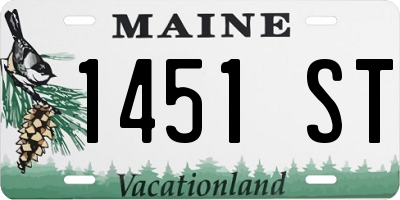 ME license plate 1451ST