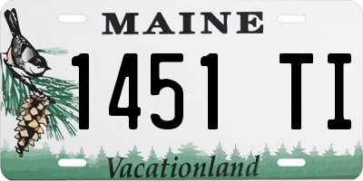 ME license plate 1451TI