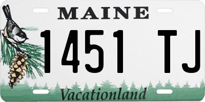 ME license plate 1451TJ