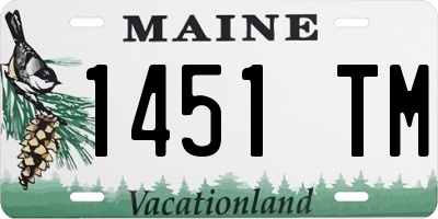 ME license plate 1451TM