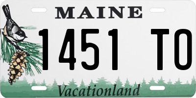 ME license plate 1451TO