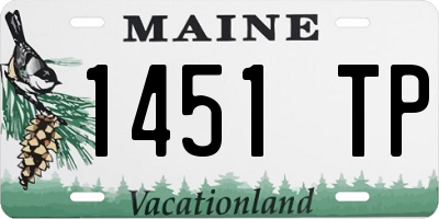 ME license plate 1451TP