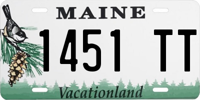 ME license plate 1451TT
