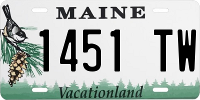 ME license plate 1451TW