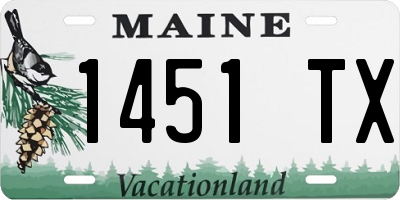 ME license plate 1451TX