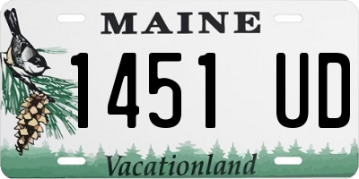 ME license plate 1451UD