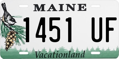 ME license plate 1451UF