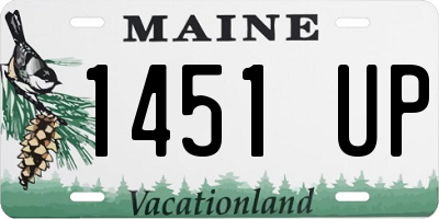 ME license plate 1451UP