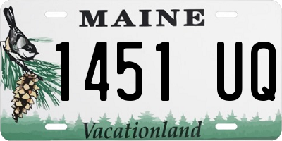 ME license plate 1451UQ