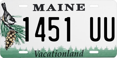 ME license plate 1451UU