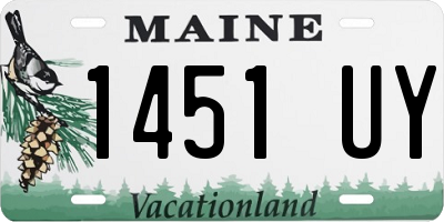 ME license plate 1451UY