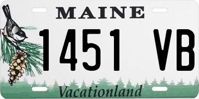 ME license plate 1451VB