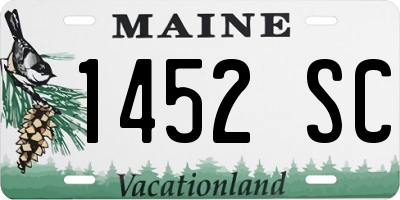 ME license plate 1452SC