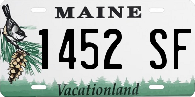 ME license plate 1452SF