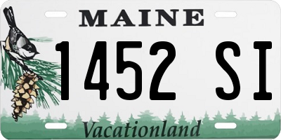 ME license plate 1452SI