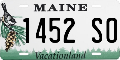 ME license plate 1452SO