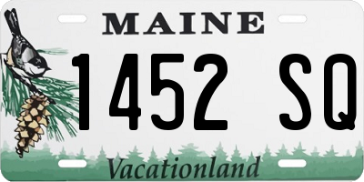 ME license plate 1452SQ