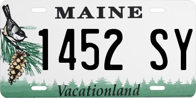 ME license plate 1452SY
