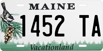 ME license plate 1452TA