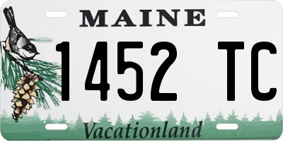ME license plate 1452TC
