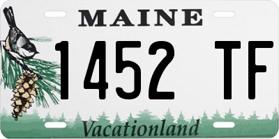 ME license plate 1452TF