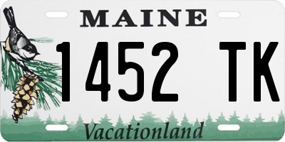 ME license plate 1452TK