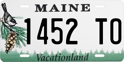 ME license plate 1452TO