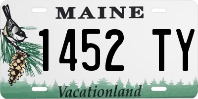 ME license plate 1452TY