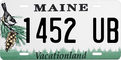 ME license plate 1452UB