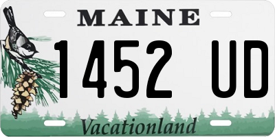 ME license plate 1452UD
