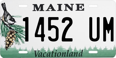 ME license plate 1452UM