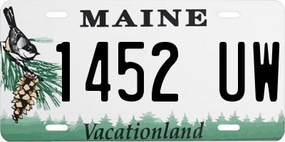 ME license plate 1452UW