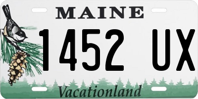 ME license plate 1452UX