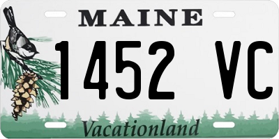 ME license plate 1452VC