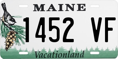 ME license plate 1452VF