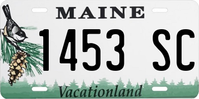 ME license plate 1453SC
