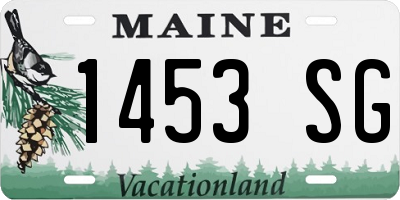 ME license plate 1453SG