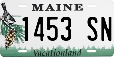 ME license plate 1453SN