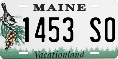 ME license plate 1453SO