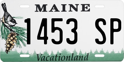 ME license plate 1453SP