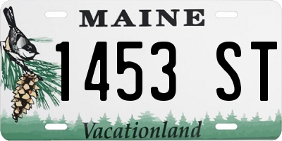 ME license plate 1453ST