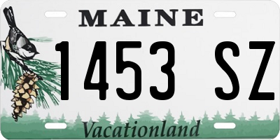 ME license plate 1453SZ