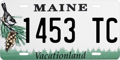 ME license plate 1453TC