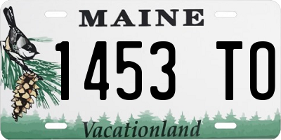 ME license plate 1453TO