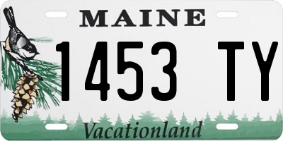 ME license plate 1453TY