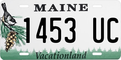 ME license plate 1453UC