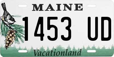 ME license plate 1453UD
